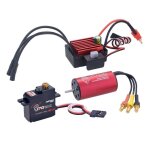 Combo moteur sans balais 2040 3900kv, avec esc 35a + s0017m, servo num�rique 17g, pour voiture hsp tamiya ...