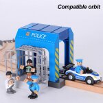 Commissariat de police pour jeu de construction, policier attrapant un voleur, compatible avec le circuit ...