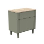 Commode 1 tiroir 2 portes eleonore kaki - sauthon meubles Commode 1 tiroir 2 portes eleonore kaki - sauthon meubles