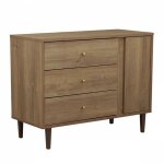Commode 3 tiroirs 1 porte mokka Commode 3 tiroirs 1 porte mokka