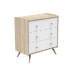 Commode 3 tiroirs access bois blanc - sauthon meubles