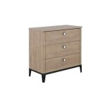 Commode 3 tiroirs marcel ch�ne blond noir - galipette