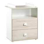 Commode bb avec dispositif a langer smile htre cendr