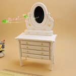 Commode blanche miniature pour chambre a coucher, 1 pièce, avec tabouret miroir, table de chevet pour ... Commode blanche miniature pour chambre a coucher, 1 pièce, avec tabouret miroir, table de chevet pour ...