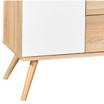 Commode couleur bois et blanc