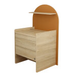 Commode a langer evolutive en bureau - d�cor bois ch�ne s�pia forme arche