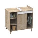 Commode a langer evolutive nova blanc lin - sauthon meubles
