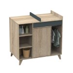 Commode a langer evolutive nova gris volcan - sauthon meubles