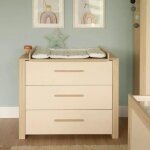 Commode a langer evolutive roba - momo - 3 tiroirs a fermeture douce - extension a langer amovible - ...