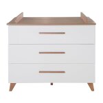 Commode a langer roba - ole - 3 tiroirs a fermeture douce - meuble a langer avec plan amovible - blanc ...