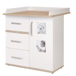 Commode a langer roba pia - 3 tiroirs 1 porte - blanc