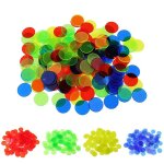 Compteurs transparents de 19mm, 4 couleurs, puces de comptage claires, marqueurs en plastique pour jeu ...