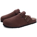 Comwarm - mules en daim pour femmes et hommes, pantoufles, sabots, semelle intérieure en liège, sandales ... Comwarm - mules en daim pour femmes et hommes, pantoufles, sabots, semelle intérieure en liège, sandales ...