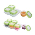 Conteneurs alimentaires en plastique pour bb 6 pices, mini pots de conglation de sevrage botes de ...