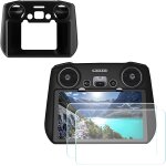 Coque en silicone + protection d'�cran 9h pour manette dji mini 3 pro / mini 3 / mavic 3 / air 2s / mavic ...