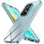 Coque transparente ultra - mince antichoc pour honor 200 lite + 2 verres tremps - tpu souple anti - ...