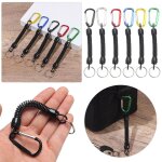 Corde elastique r�tractable tactique a ressort, outil de s�curit� pour randonn�e en plein air camping, ...