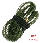 Corde de nettoyage pour armes, calibre 12. 38 . 44 . 45 . 46 cal, pour fusil de chasse, canon, brosse ...