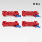 Corde r�fl�chissante pour tente d'ext�rieur, 4 pi�ces de 4m, corde de camping l�g�re avec boucle en alliage ...