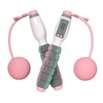 Corde a sauter rose avec compteur num�rique, corde a sauter r�glable avec comptage intelligent des calories, ...
