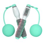 Corde a sauter verte avec compteur numrique, corde a sauter rglable avec comptage intelligent des calories, ...