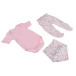 Costume 3 pices pour poupes filles de 22 pouces, combinaison et pantalon, vtements a foulard, accessoires ...
