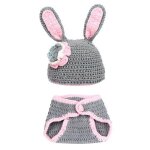 Costume pour bb lapin fille, chapeau a fleurs, tenues de crochet pour nouveau - n, accessoires de ...