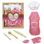 Costume de chef pâtissier pour enfants, 7 pièces / ensemble, jeu de cuisine pour enfants, ensemble de ... Costume de chef pâtissier pour enfants, 7 pièces / ensemble, jeu de cuisine pour enfants, ensemble de ...