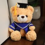 Costume de doctorat ours en peluche poupe poupe petite peluche assise ours garon fille etudiant cadeau ...