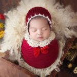 Costume de photographie de nouveau - n pour bb fille, 3 pices, thme de nol, enveloppes elastiques ...