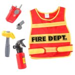 Costume de pompier de simulation, accessoires de dguisement, cosplay, jouets de rle, accessoires de ...