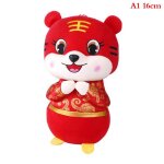 Costume de tigre en peluche pour enfants, jouet de style chinois, cadeau anmimals, mascotte rouge du ...