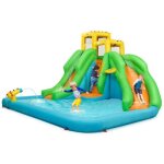 Costway château gonflable enfant 5 en 1 avec toboggan double parc aquatique, mur d'escalade panier, piscine, ... Costway château gonflable enfant 5 en 1 avec toboggan double parc aquatique, mur d'escalade panier, piscine, ...