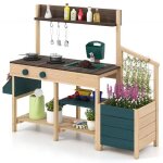 Costway cuisine d'extérieur enfants 3 - 8 ans en bois de sapin massif avec bac à plantes, plaques de ... Costway cuisine d'extérieur enfants 3 - 8 ans en bois de sapin massif avec bac à plantes, plaques de ...