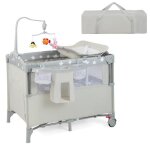 Costway lit parapluie bébé pliable 0 - 36 mois 5 en 1 lit cododo avec matelas, table a langer, garde ... Costway lit parapluie bébé pliable 0 - 36 mois 5 en 1 lit cododo avec matelas, table a langer, garde ...