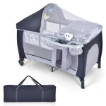 Costway lit parapluie bébé pliant 4 en 1 berceau / table a langer parc de jeux fonction basculement avec ... Costway lit parapluie bébé pliant 4 en 1 berceau / table a langer parc de jeux fonction basculement avec ...