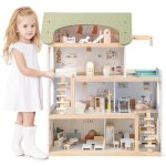 Costway maison de poupée en bois - 33 accessoires de meubles - 3 etages et 1 terrasse, peinture ecologique ... Costway maison de poupée en bois - 33 accessoires de meubles - 3 etages et 1 terrasse, peinture ecologique ...
