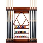 Costway porte - queues de billard mural 8 queues et rainures  3 niveaux 15 porte - balles 1 porte - ...