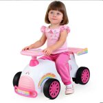 Costway porteur enfants avec volant & musique, coffre  jouets cach & roulettes universelles, pour 19 ...