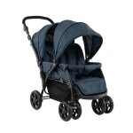 Costway poussette jumelle pliable double bb auvent capote rglable canne landau 4 roues anti - chocs ...