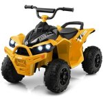 Costway quad electrique pour enfants 12v7ah, led, musique, klaxon, roues larges, pour enfants 3 a 8 ans, ...
