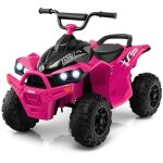 Costway quad electrique pour enfants 12v7ah, led, musique, klaxon, roues larges, pour enfants 3 a 8 ans, ...