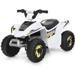 Costway quad electrique pour enfants 6 v 4, 5 km - h max. voiture buggy pour enfants de 3ans + blanc