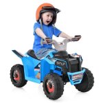 Costway quad electrique pour enfants 6v / 7ah - 4. 6 km / h max - voiture pour enfants de 3 ans + bleu ...