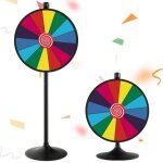 Costway roue de la fortune dia. 60 cm sur pied solide, avec 14 s. lots, hauteur réglable 80 - 148cm, ... Costway roue de la fortune dia. 60 cm sur pied solide, avec 14 s. lots, hauteur réglable 80 - 148cm, ...