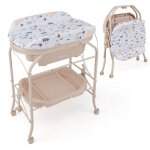 Costway table a langer bébé avec baignoire 20l 4 en 1 pliante 4 roues, tuyau 1m, plateau de rangement ... Costway table a langer bébé avec baignoire 20l 4 en 1 pliante 4 roues, tuyau 1m, plateau de rangement ...