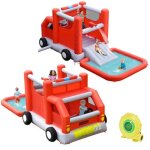Costway toboggan aquatique gonflable avec gonfleur 480w piscine a eclaboussures sur thme voiture de ...