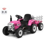 Costway tracteur electrique enfant 12v 3 vitesses - remorque et tlcommande 2. 4g, eclairage led, klaxon, ...