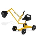 Costway tractopelle enfant pour bac a sable avec 4 roues, pelle flexible, pour sable terre neige, 121 ...