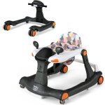 Costway trotteur bb pliable musical 2 en 1 hauteur et vitesse rglables effet sonore avec lumires ...
